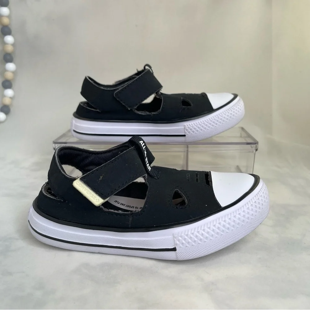 Toddler Converse Chuck Taylor All Star SuperPlay Sandal Kids 9 Black/White